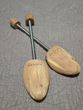 Ann Taylor Wooden Shoe Forms Pair, approximately 11"